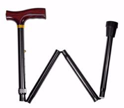 Picture of CANE ALUM FLDNG DERBY HANDLE WALNUT BLK (6/CS)