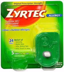 Picture of ZYRTEC TAB 10MG (5/BX 36BX/CS)