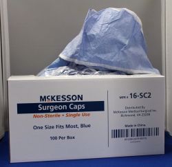 Picture of CAP SURGEON LF UNIV BLU (100/BX 5BX/CS)