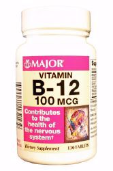 Picture of VITAMIN B-12 TAB 100MCG (130/BT) MJPHRM