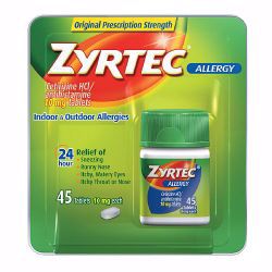 Picture of ZYRTEC TAB 10MG (45/BT 24BT/CS)