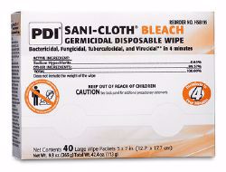 Picture of WIPE SANI-CLOTH W/BLEACH LG (40EA/PK 10PK/CS)