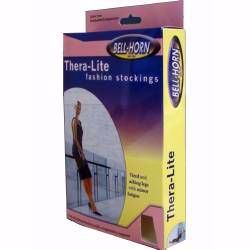 Picture of STOCKING THERALITE THIGH HI LACE TOP CLSD TOE TAUPE MED