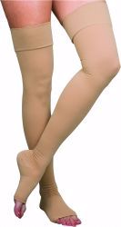 Picture of STOCKING COMP THIGH HI OPN T OE 20-30MMHG BGE SM SCOTSP