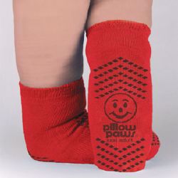 Picture of SOCK SLIPPER PILLOWPAWS RED BARI 3XLG (48PR/CS)