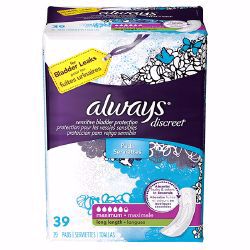Picture of PAD INCONTINENCE ALWAYS DISCREET MAXI LNG (39/PK 9PG