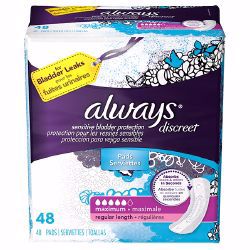 Picture of PAD INCONTINENCE ALWAYS DISCREET MAXI REG (14/PK 9PG