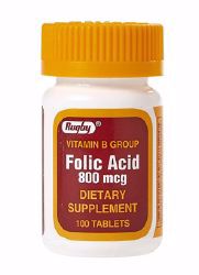 Picture of FOLIC ACID 800MCG TAB 100/BT
