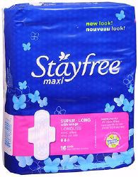 Picture of PAD STAYFREE SPR MAXI LNG W/WINGS (16/PK 9PK/CS)