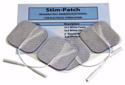Picture of ELECTRODE TENS SELF ADHSV RUSBL WHT CLOTH 2X2 (4/PK)
