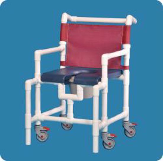 Picture of CHAIR SHOWER/COMMODE MIDSIZE W/DLX SFT SEAT